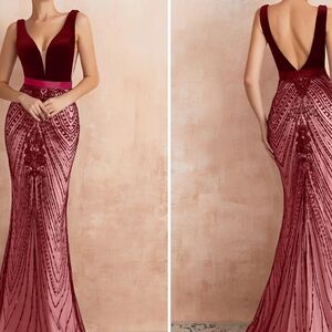 Zapaka beaded prom dress.